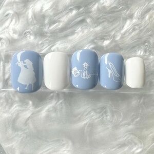 Cinderella Inspired Handmade Gel Press on Nails
